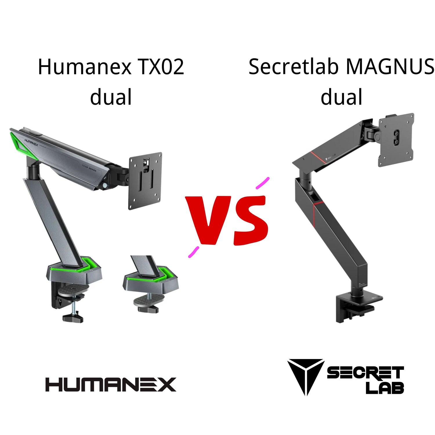 Humanex TX03 vs. Secretlab MAGNUS Monitor Arm – Who is the King of Value?