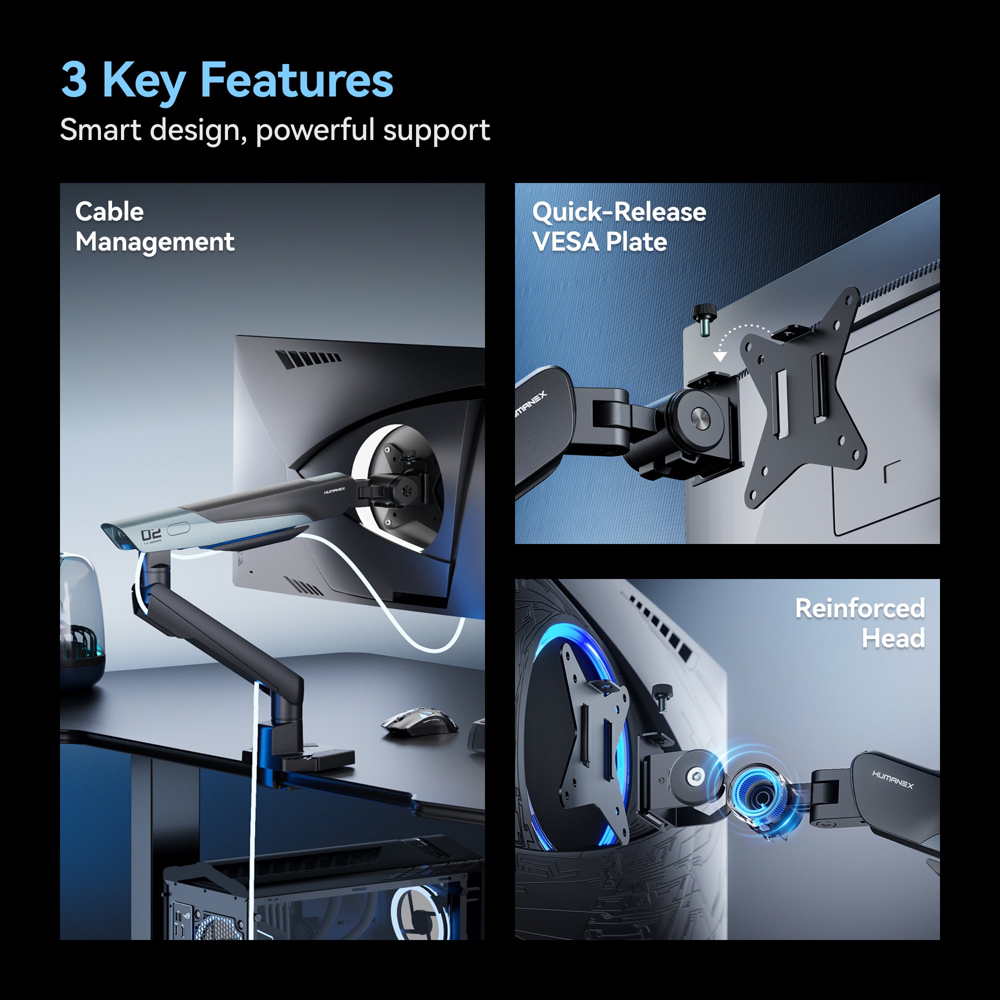 Hermit Mecha TX02-1G-A Monitor Arm