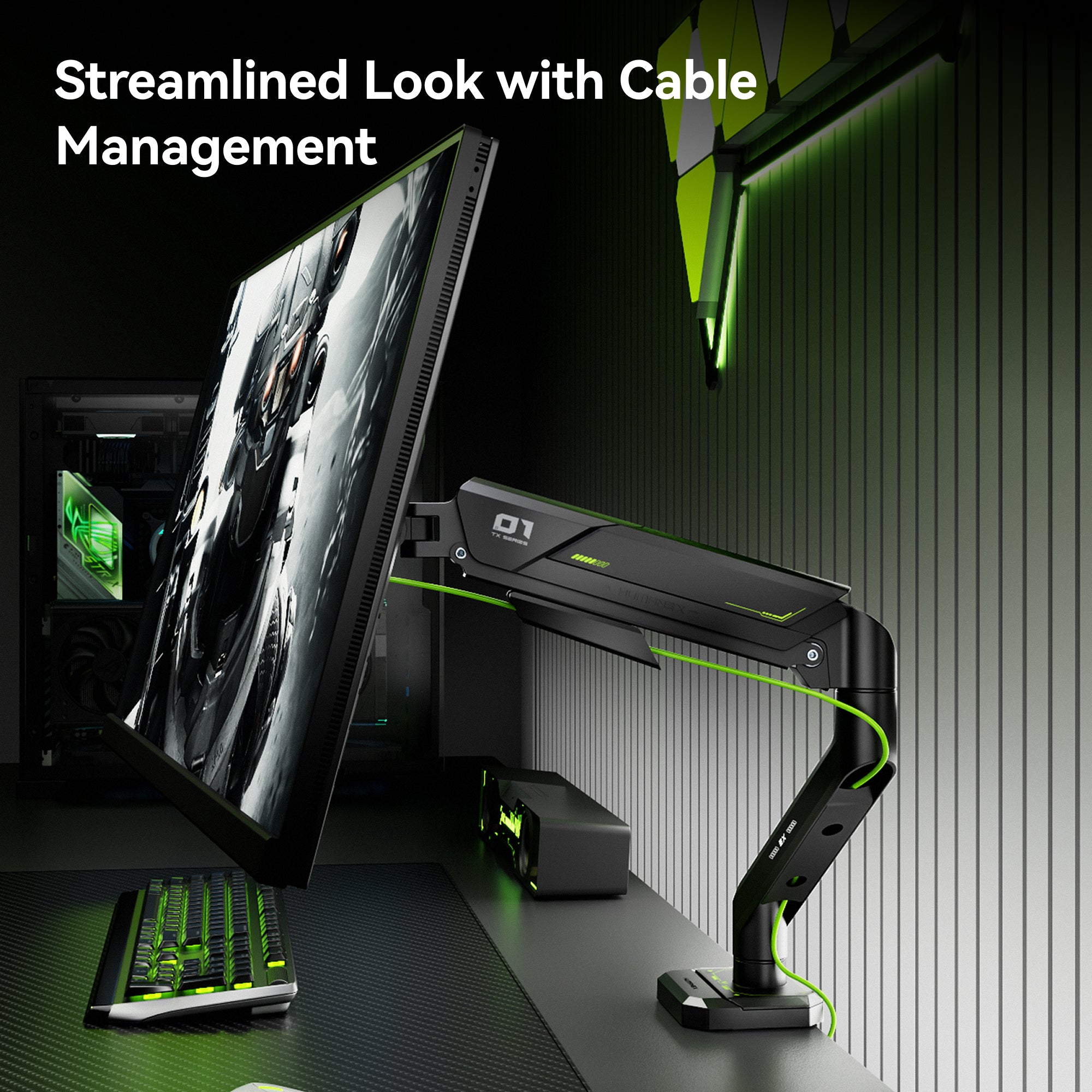 Humanex TX01-1B-A Heavy Duty Single Monitor Arm