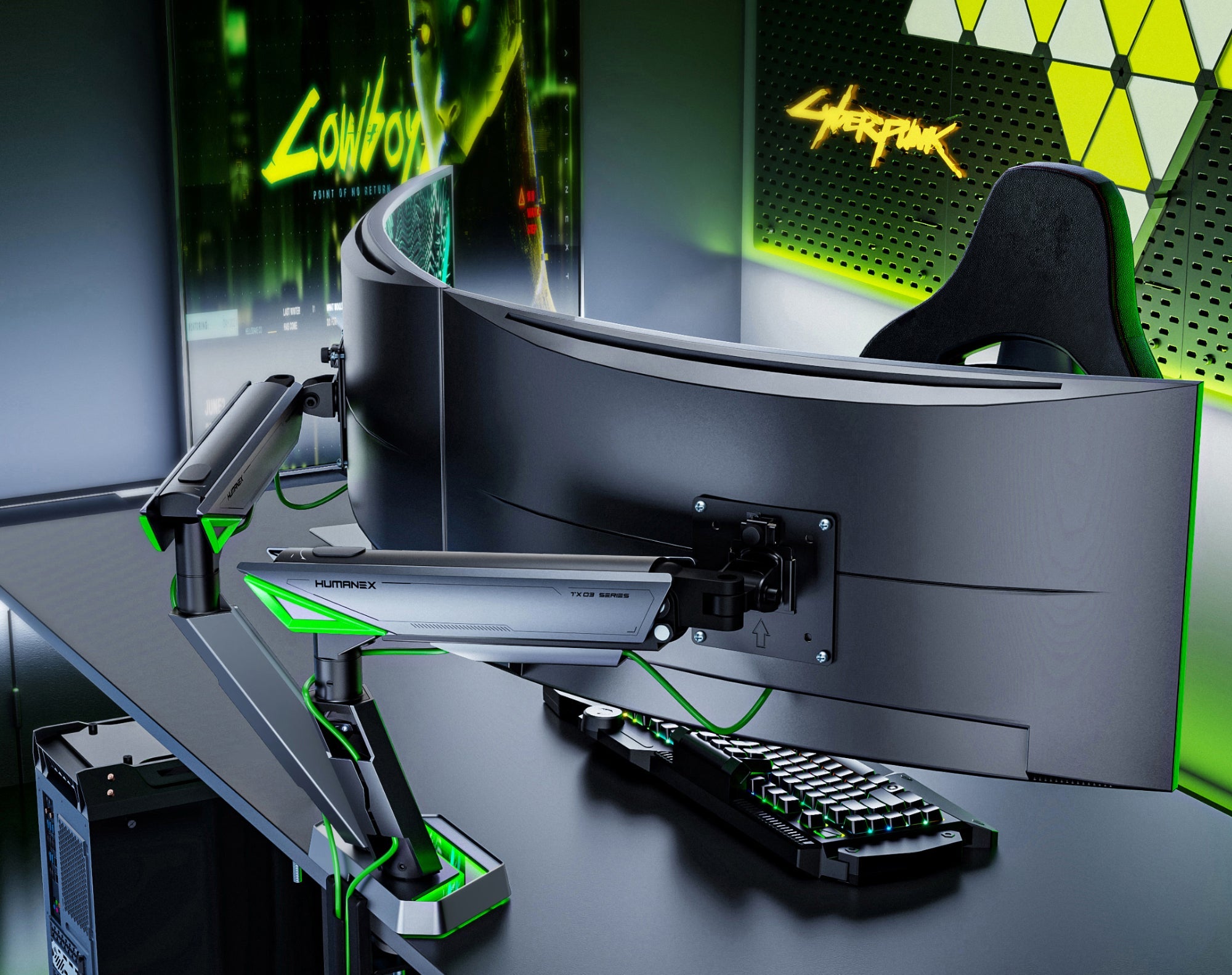 Humanex TX03 Dual Monitor Arm HUMANEX