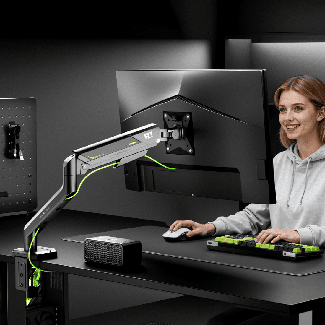 Humanex TX01-1B-A Heavy Duty Single Monitor Arm