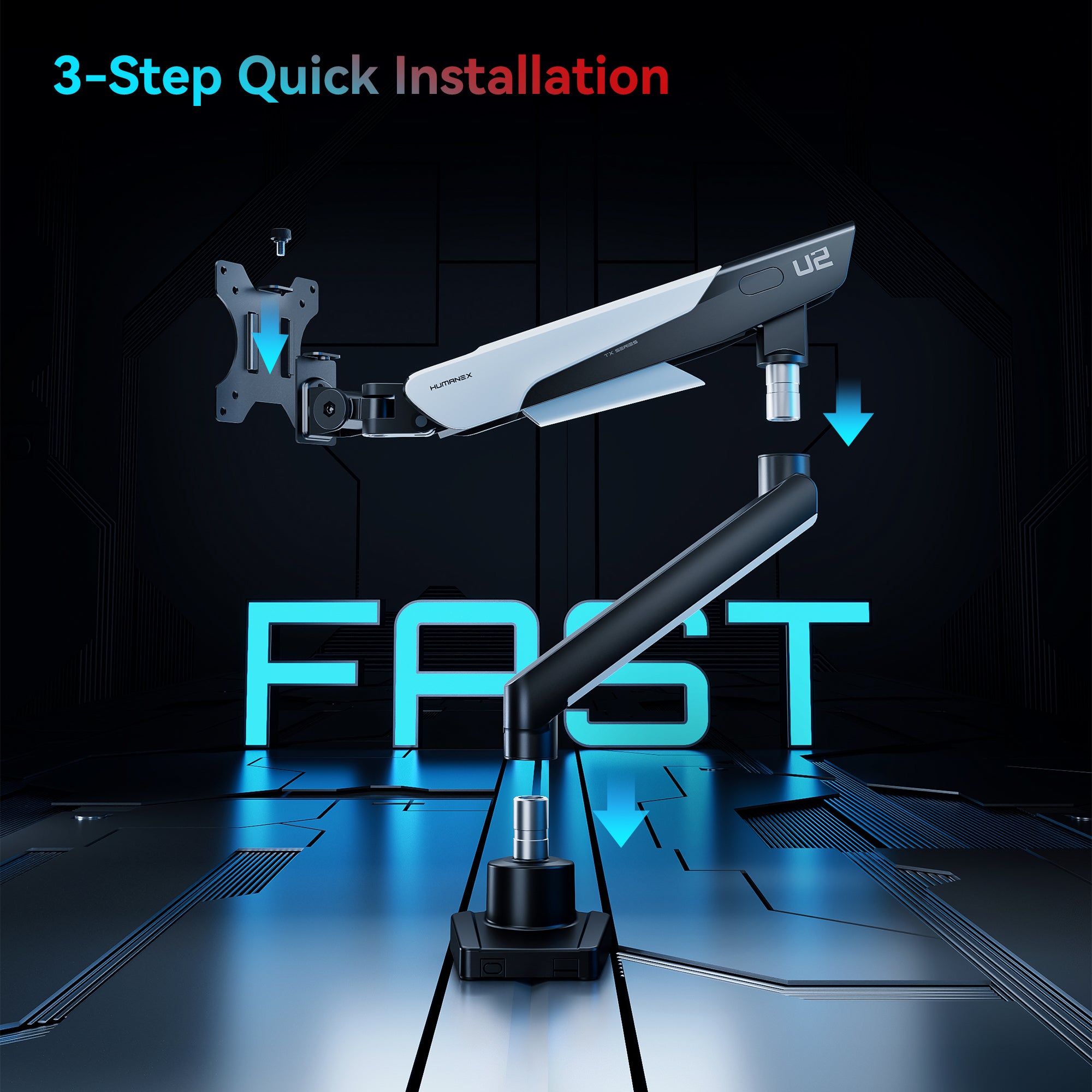 Humanex TX02-1B Single Monitor Arm