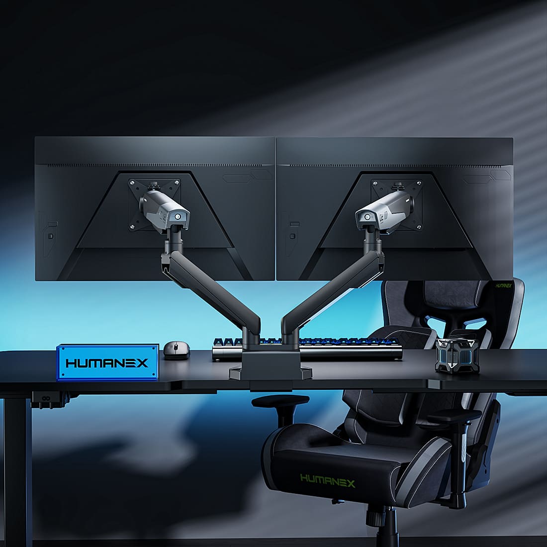 Humanex TX02-2G-A Dual Monitor Arms