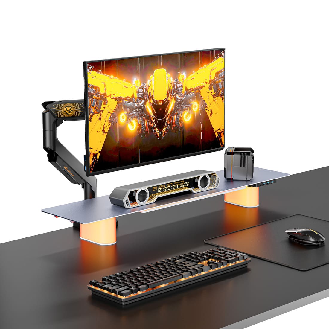 Humanex Heavy Duty Ultrawide Monitor Arm - Up to 57"