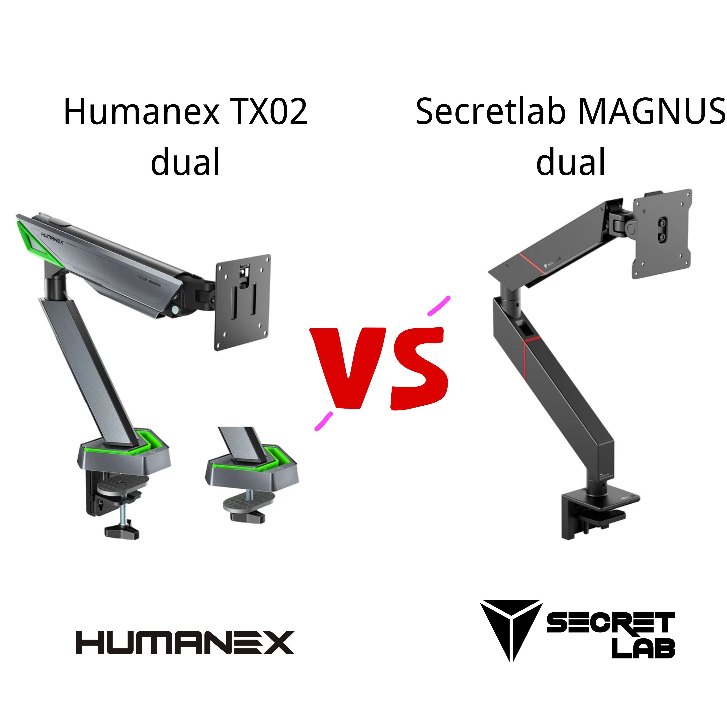 Humanex TX03 vs. Secretlab MAGNUS Monitor Arm – Who is the King of Value?