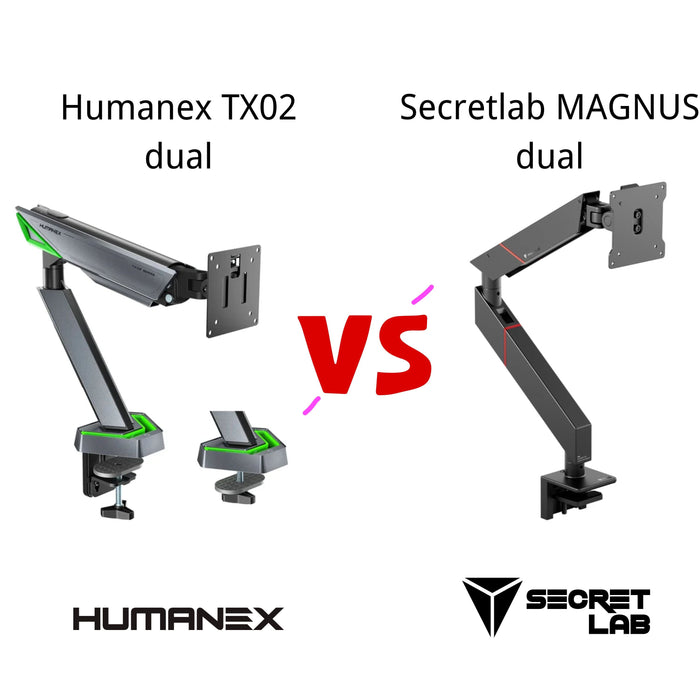 Humanex TX03 vs. Secretlab MAGNUS Monitor Arm – Who is the King of Val