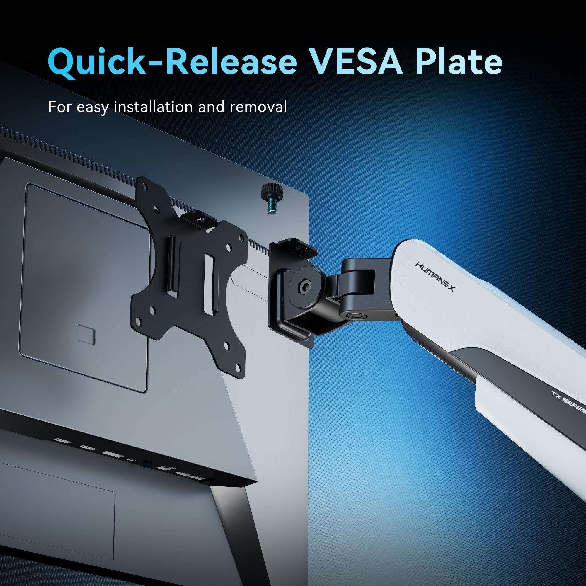 Humanex Combo of Monitor Riser and Dual Monitor Arm
