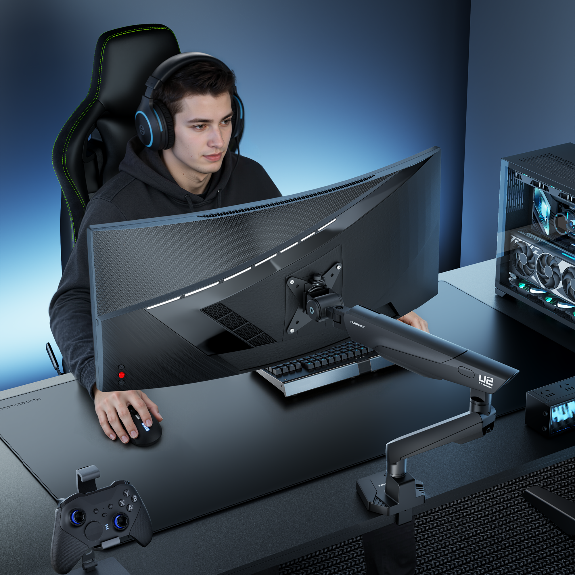 Hermit Mecha TX02-1B-A Monitor Arm