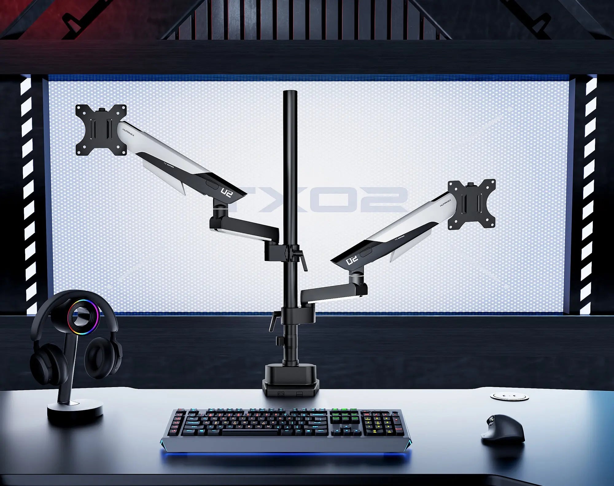 Humanex TX02 Dual Monitor Arm HUMANEX