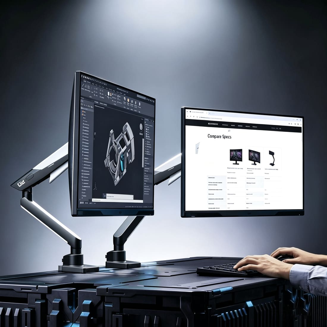Humanex TX02-1B Single Monitor Arm