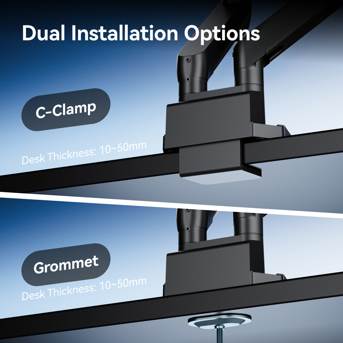 dual monitor arm