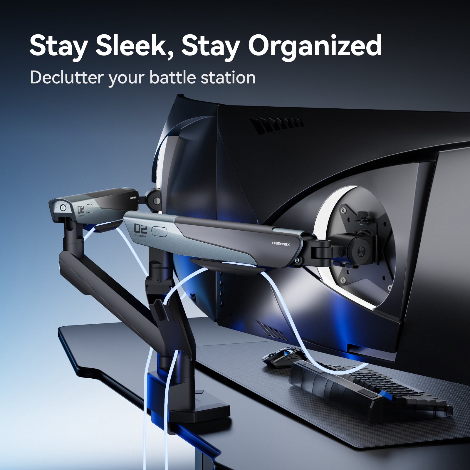 dual monitor arm