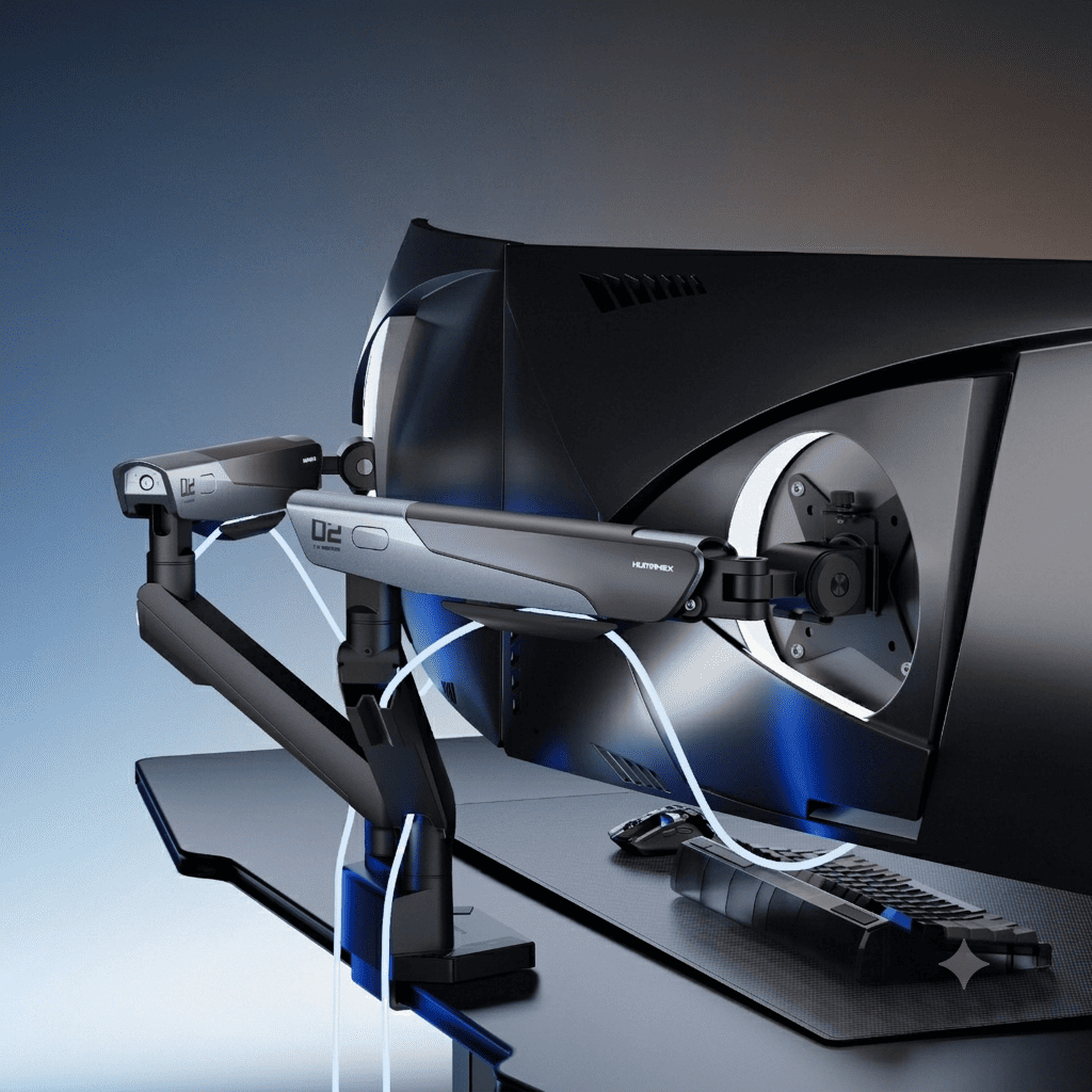 dual monitor arm