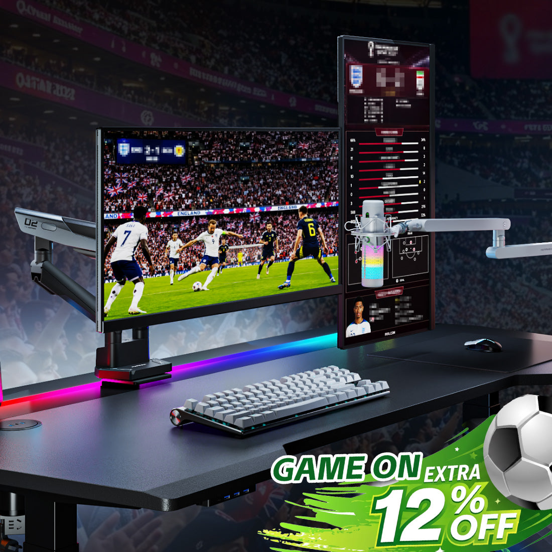 Humanex TX02-2G-A Dual Monitor Arm