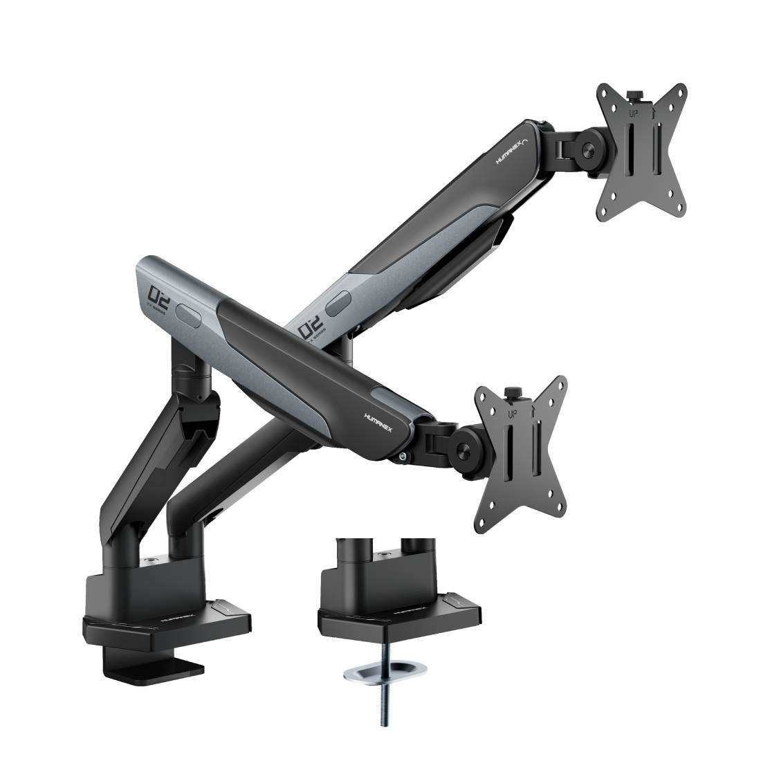 Humanex TX02-2G-A Dual Monitor Arms