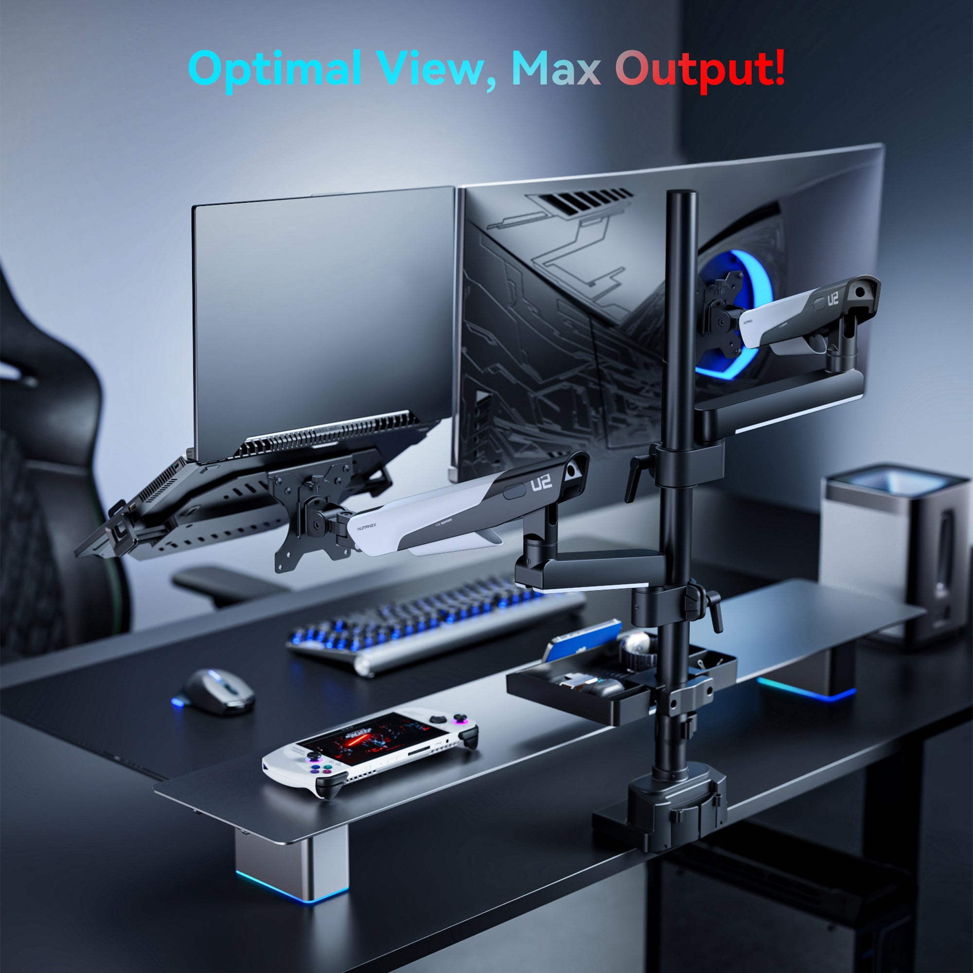 Humanex TX02-2PB-01 Dual Monitor Arm