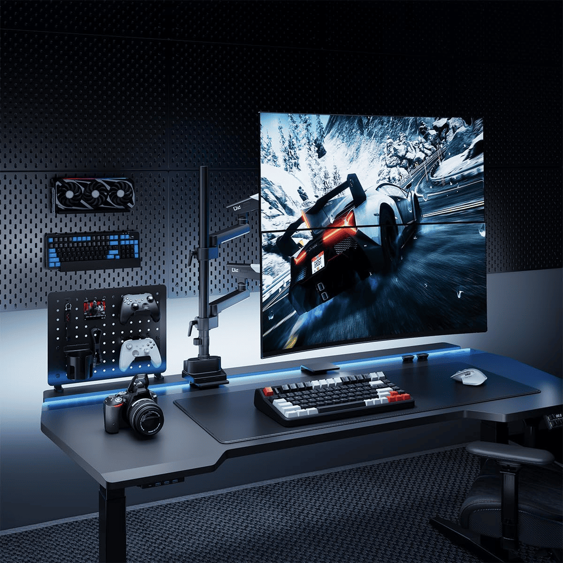 Humanex TX02-2PB-01 Heavy Duty Stacked Dual Monitor Arm