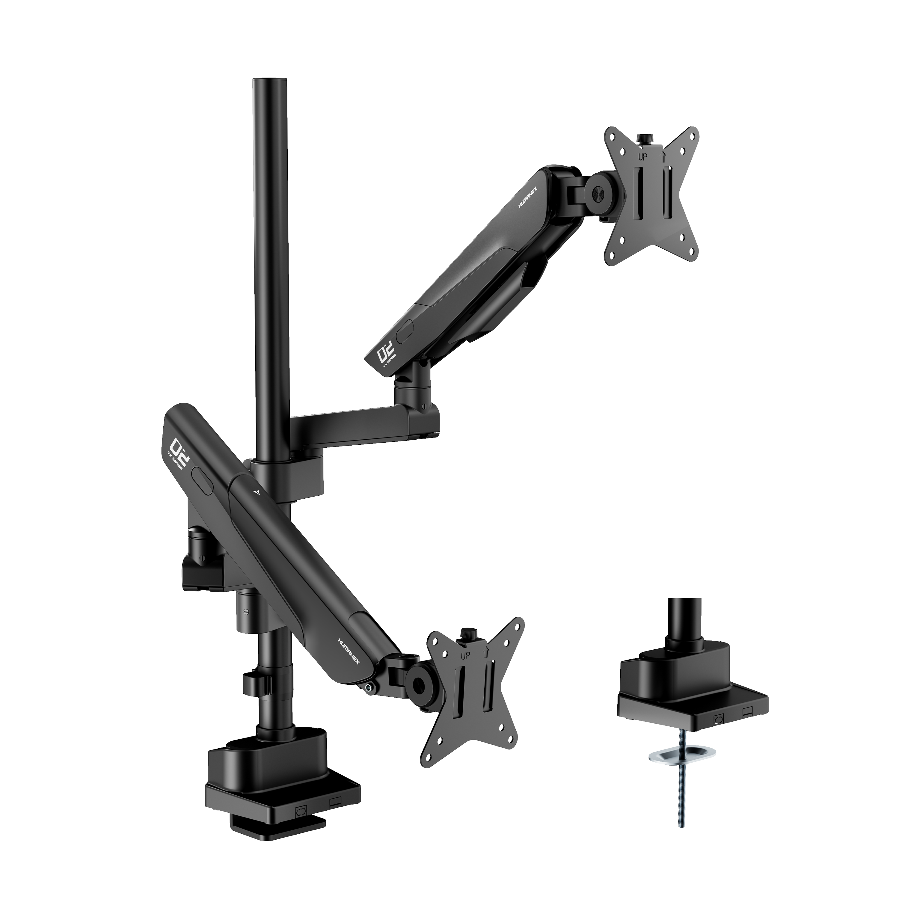 Dual monitor arm