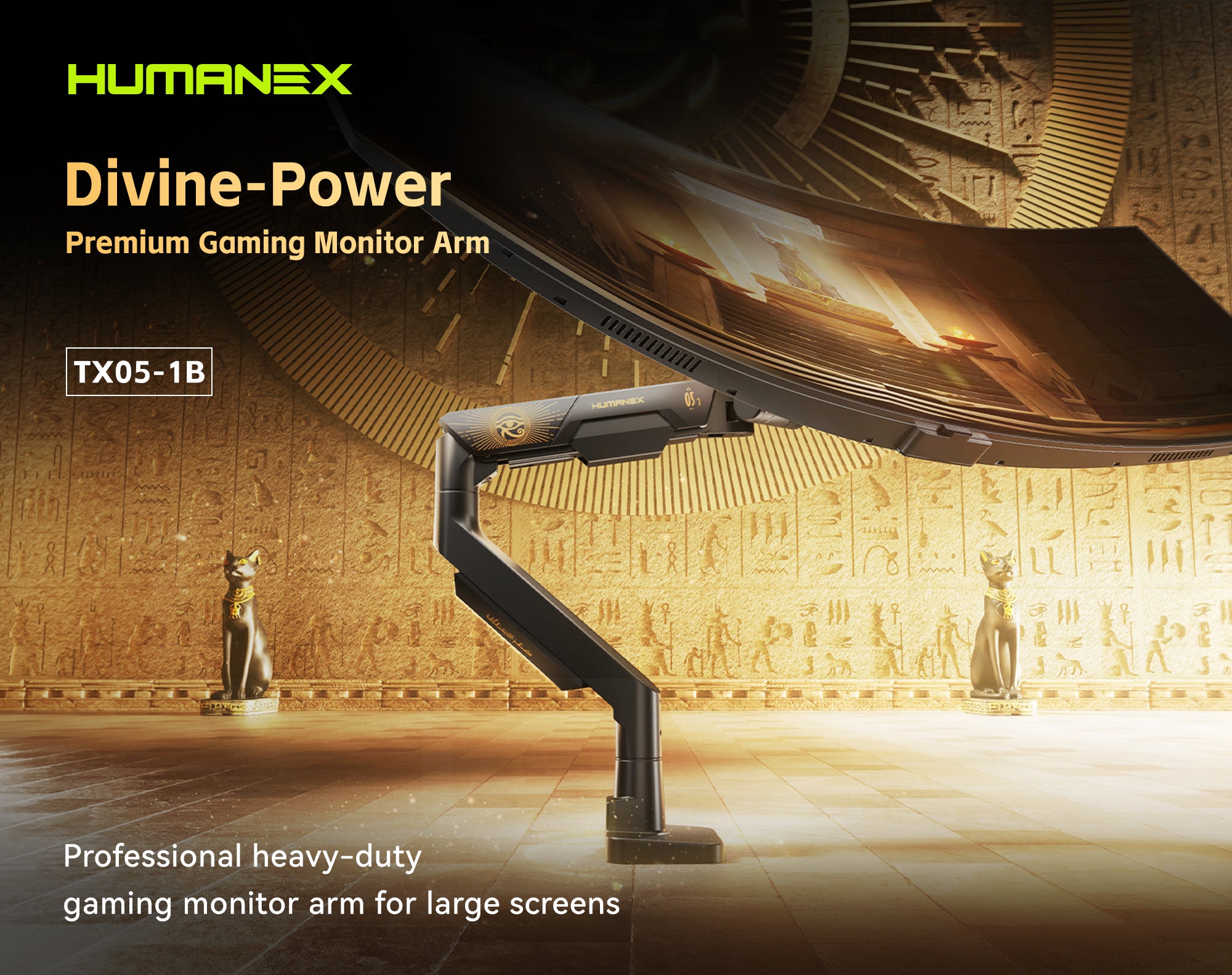 Humanex TX-05 monitor arm scene page