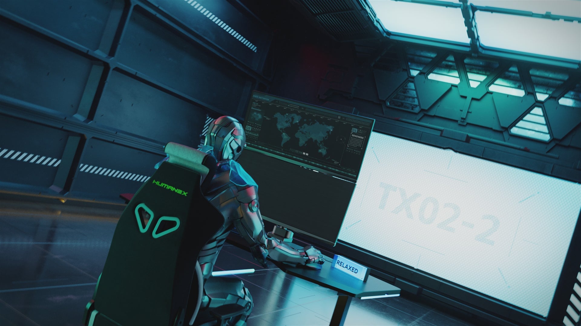 Humanex TX-02 Monitor Arm  Animation